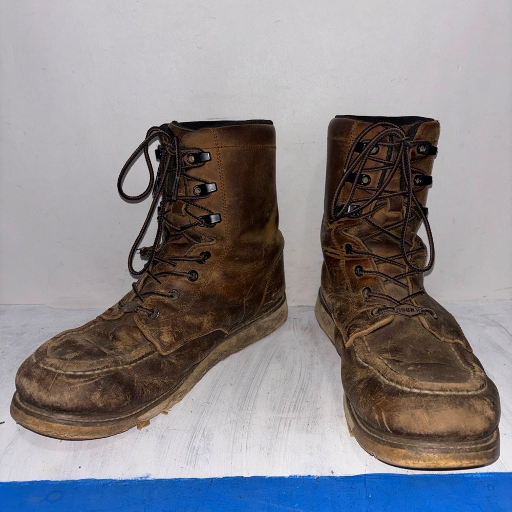 Brunt the Marin 8" Soft Toe Work Boot Size 10 WORN BOTTOM Lace Tied Together